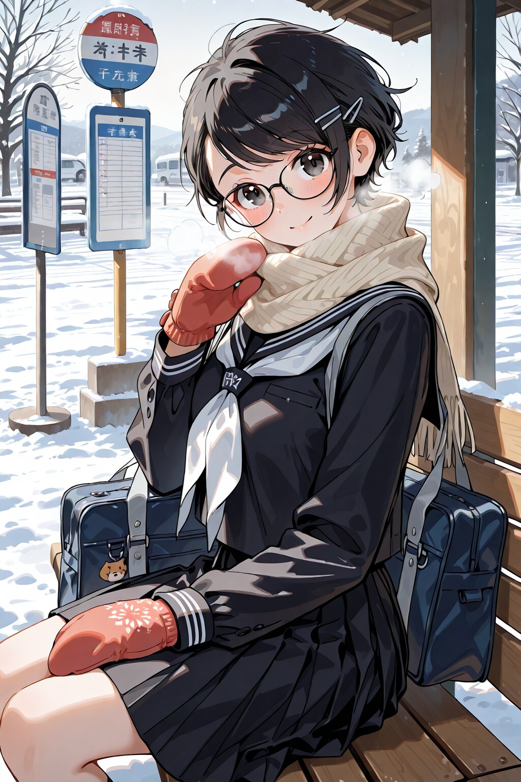 眼鏡×公立ダサ制服女子５９