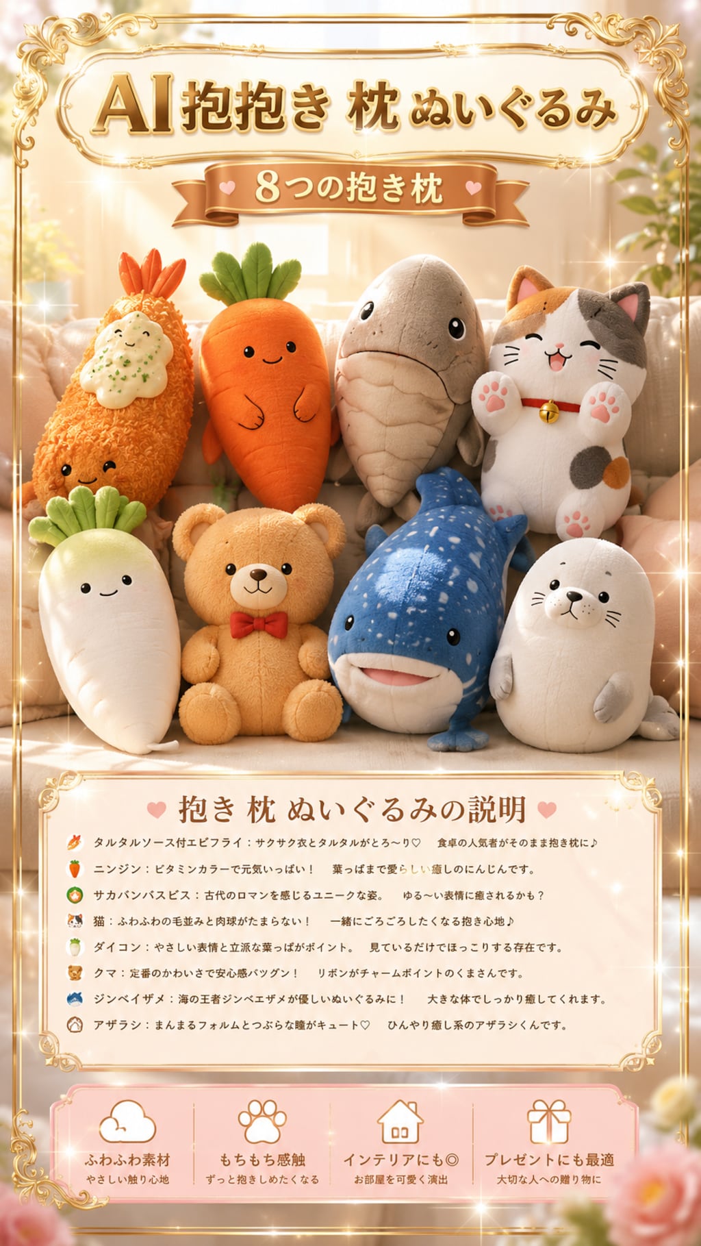 AI抱き 枕 ぬいぐるみ