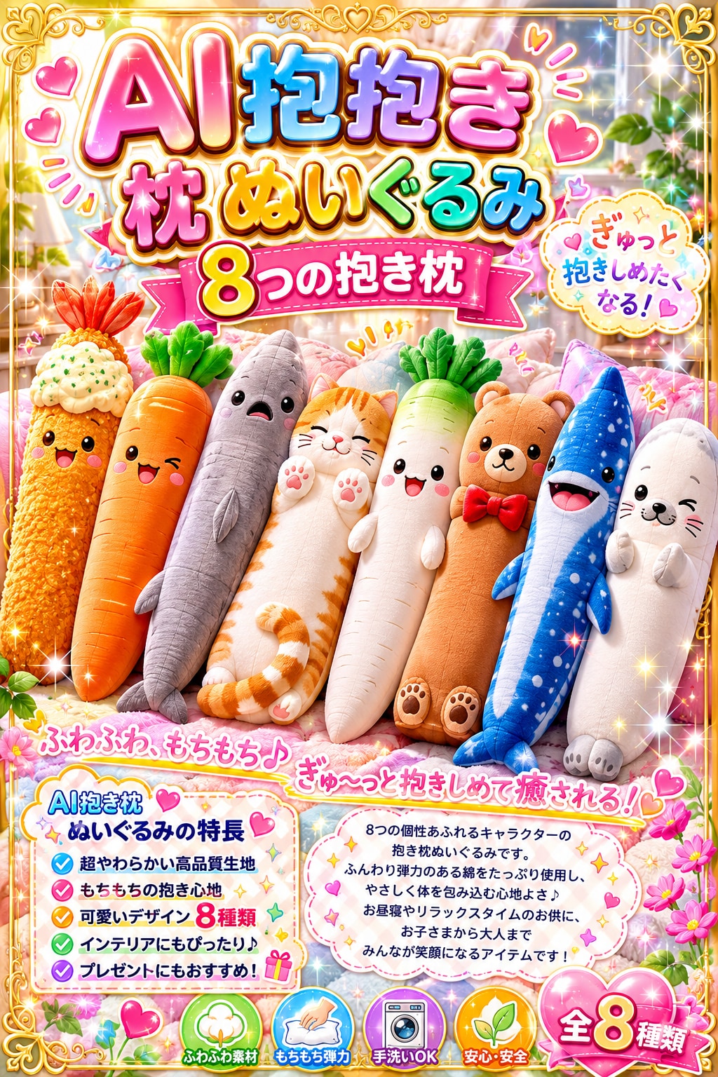 AI抱き 枕 ぬいぐるみ