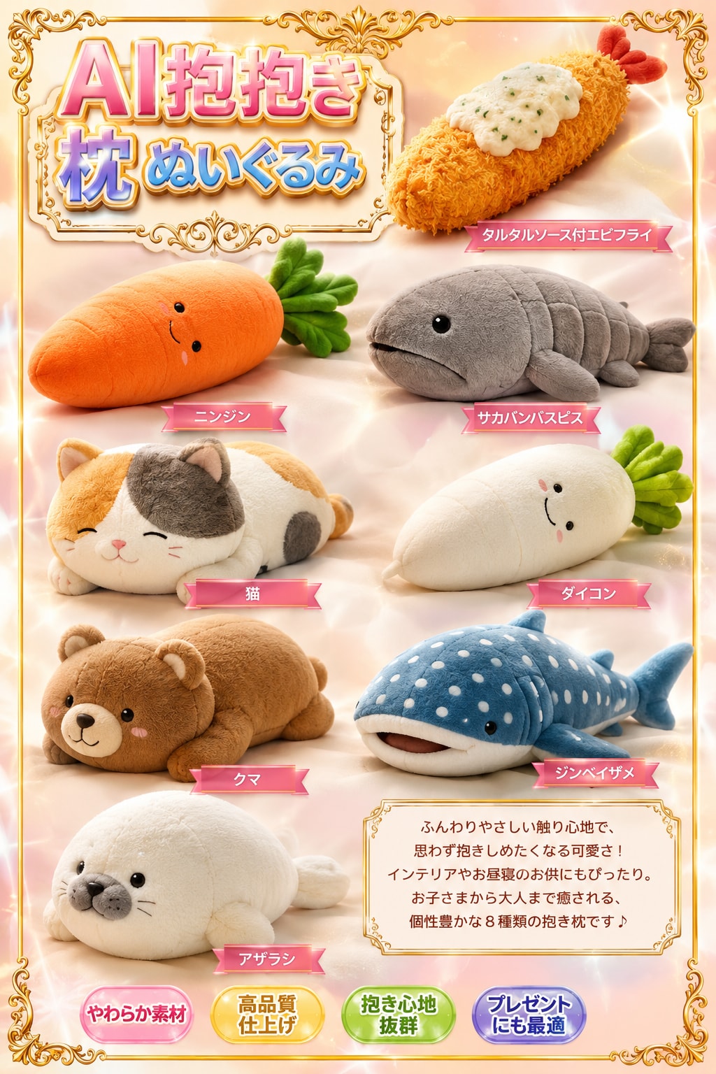 AI抱き 枕 ぬいぐるみ