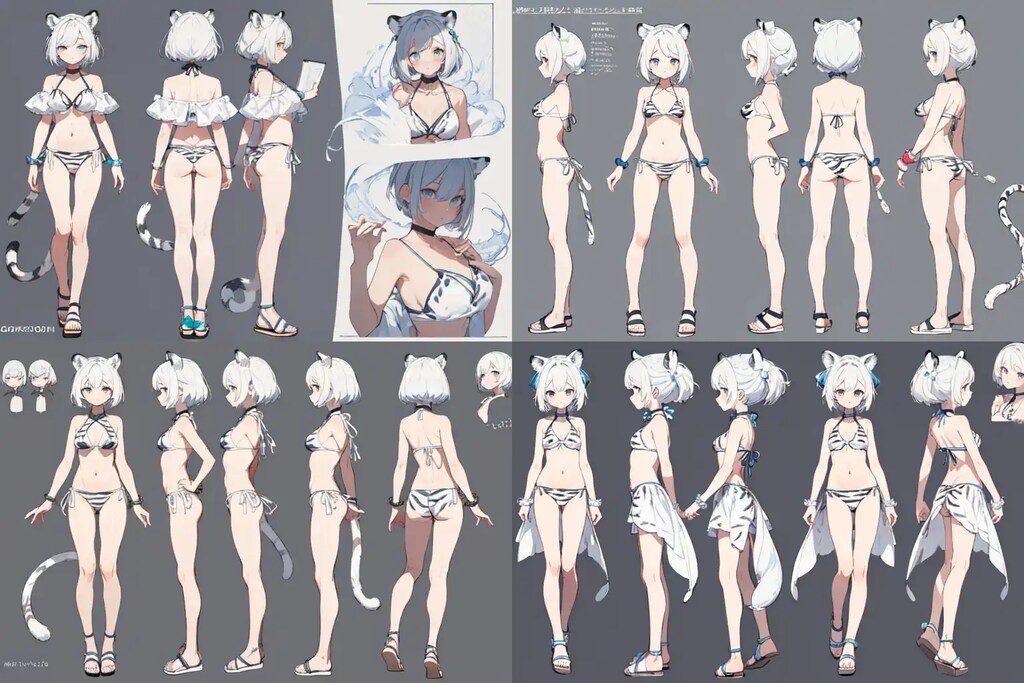 アニマル三面図(虎)