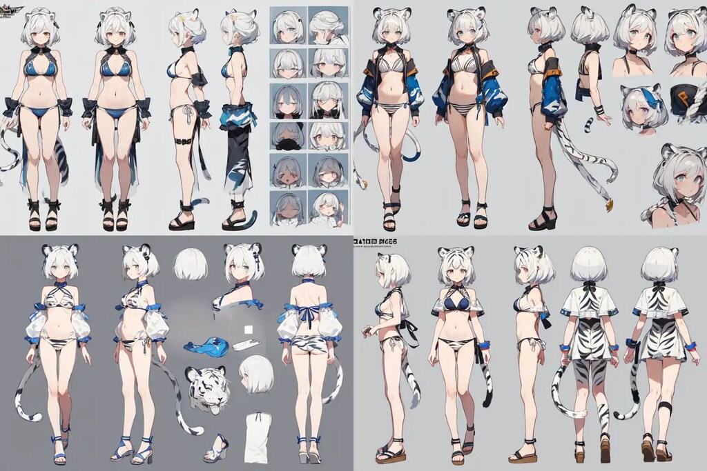 アニマル三面図(虎)