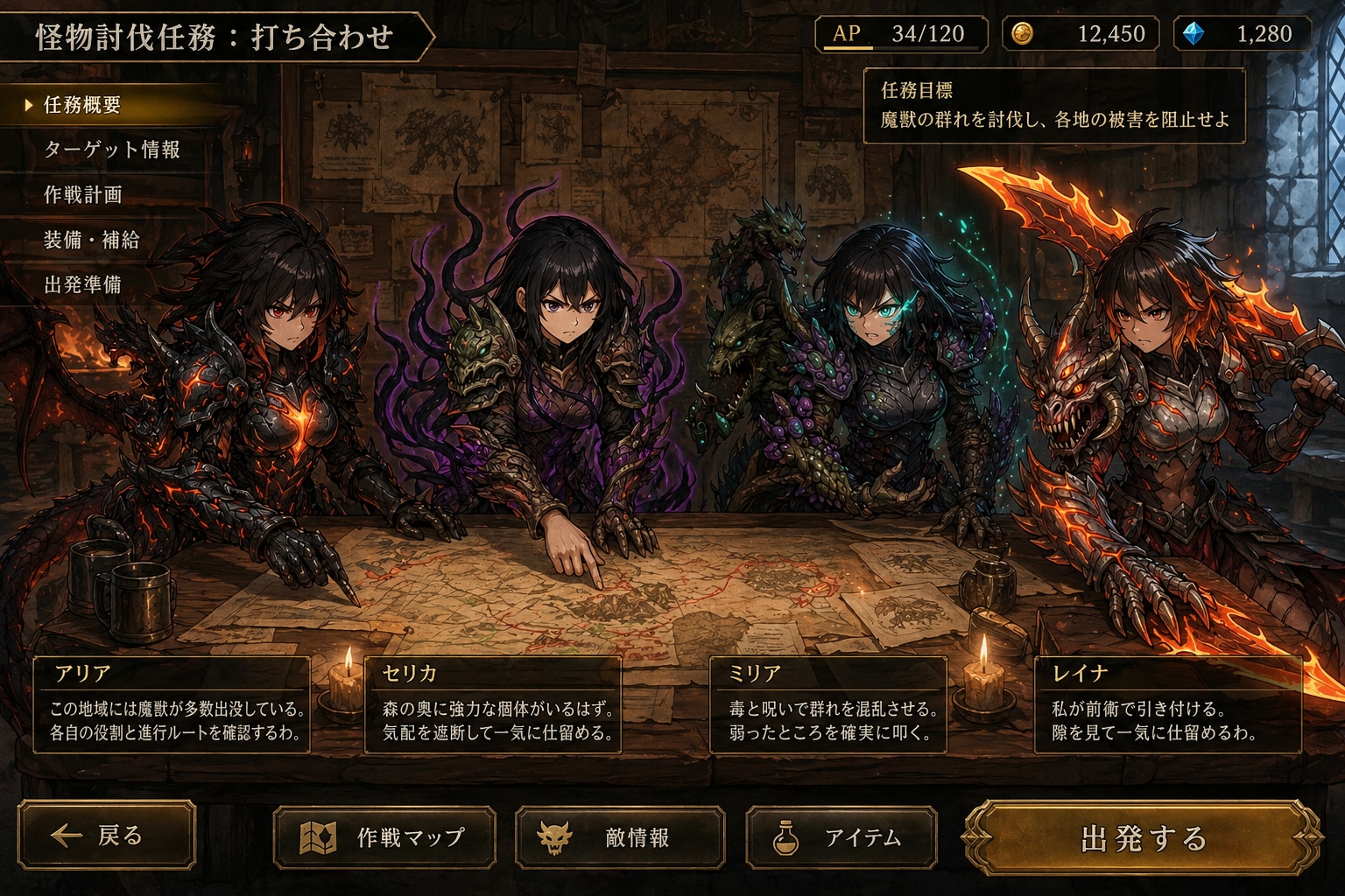 混沌装の四人組ハンターさん | の人気AIイラスト・グラビア