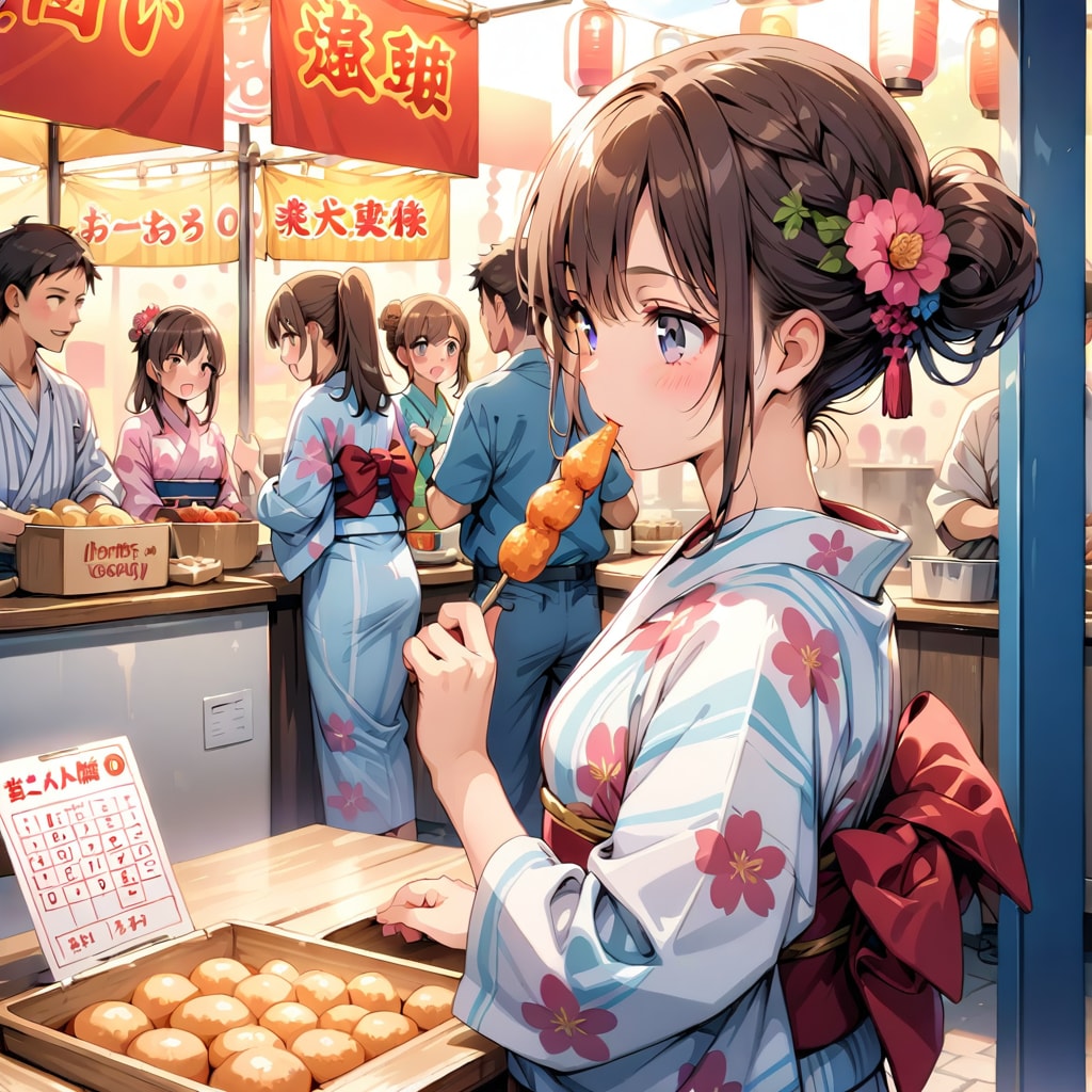 夏祭りの屋台