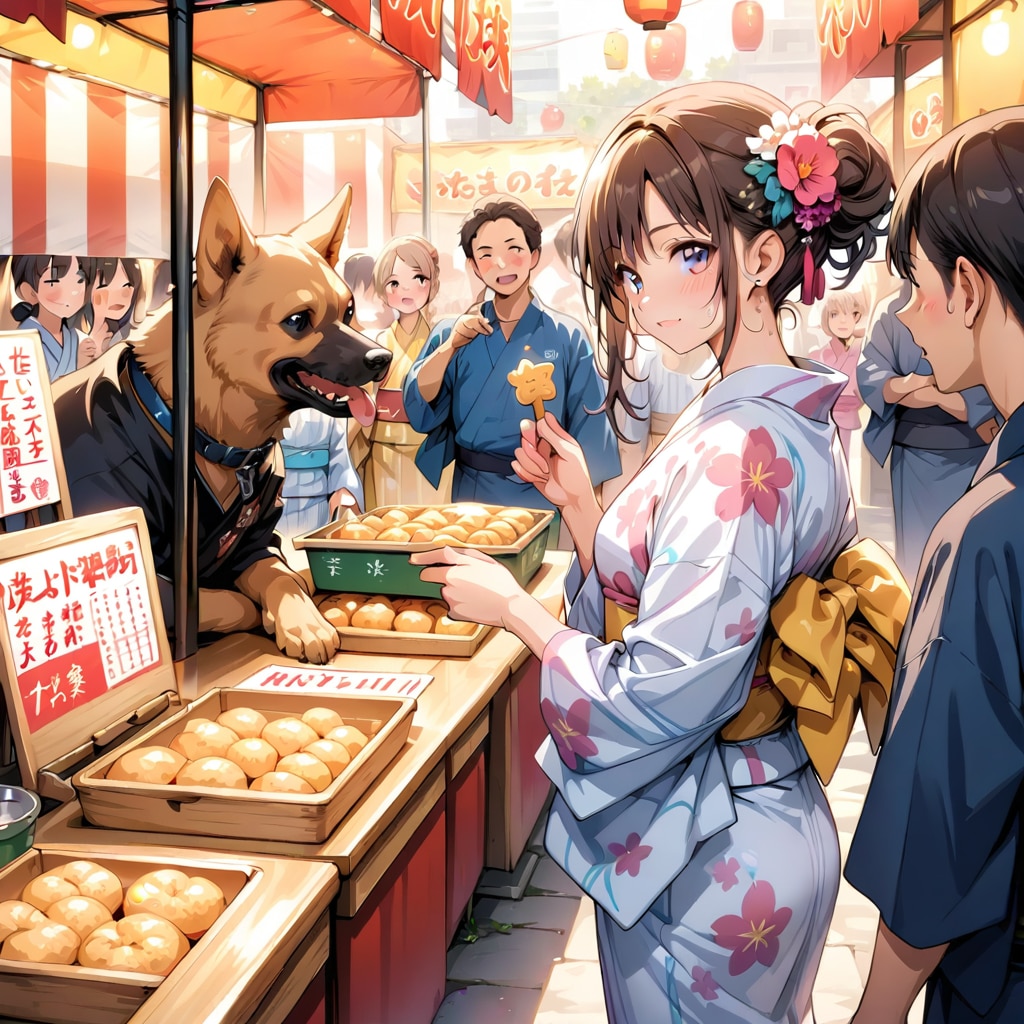 夏祭りの屋台