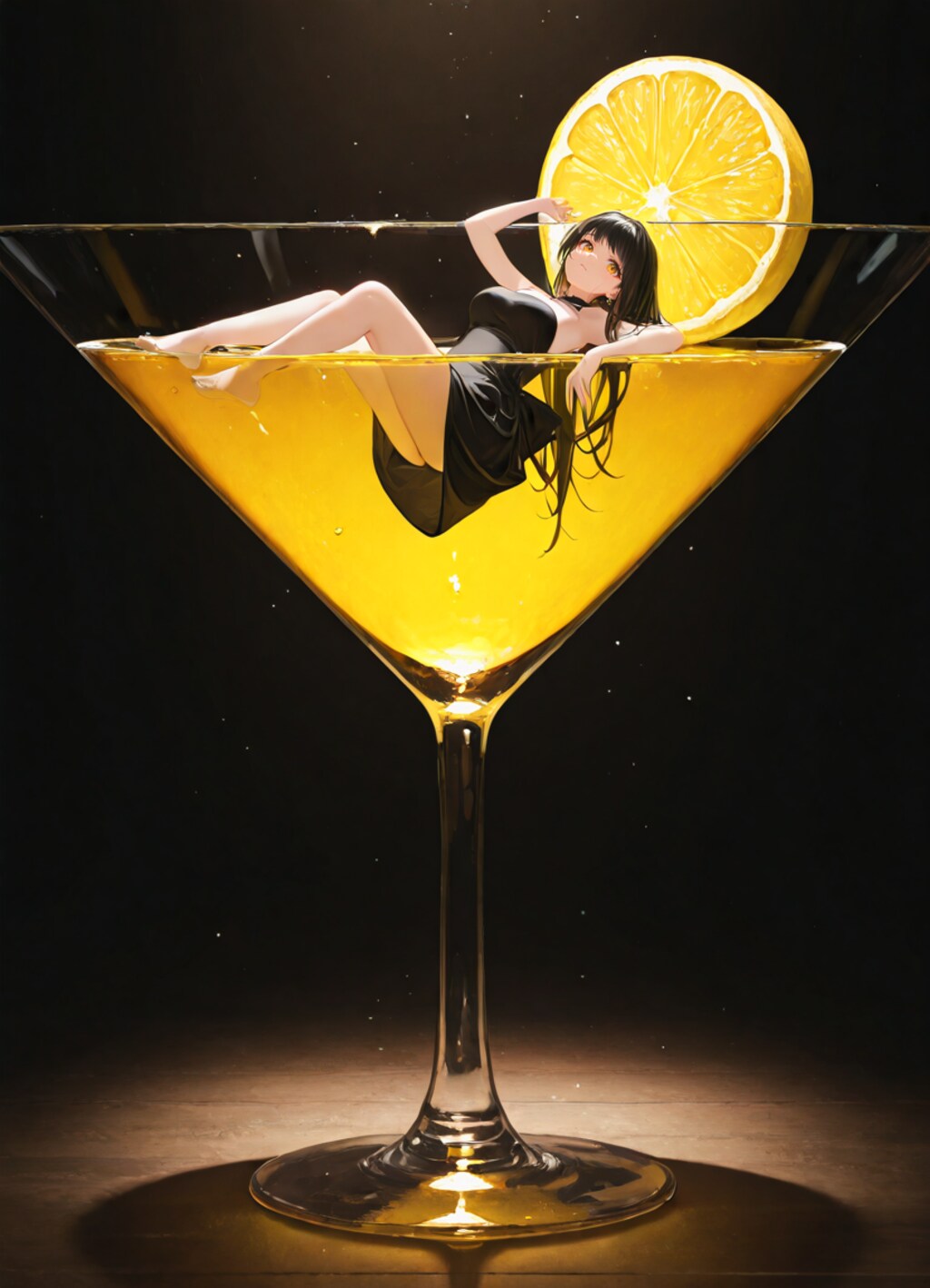 カクテル内の男女（２コマオチ）