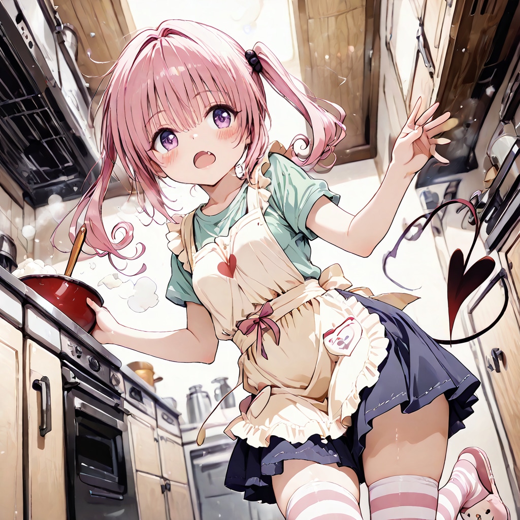 ナナちゃん台所で