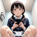 和式トイレとおさげ眼鏡女子 6枚目