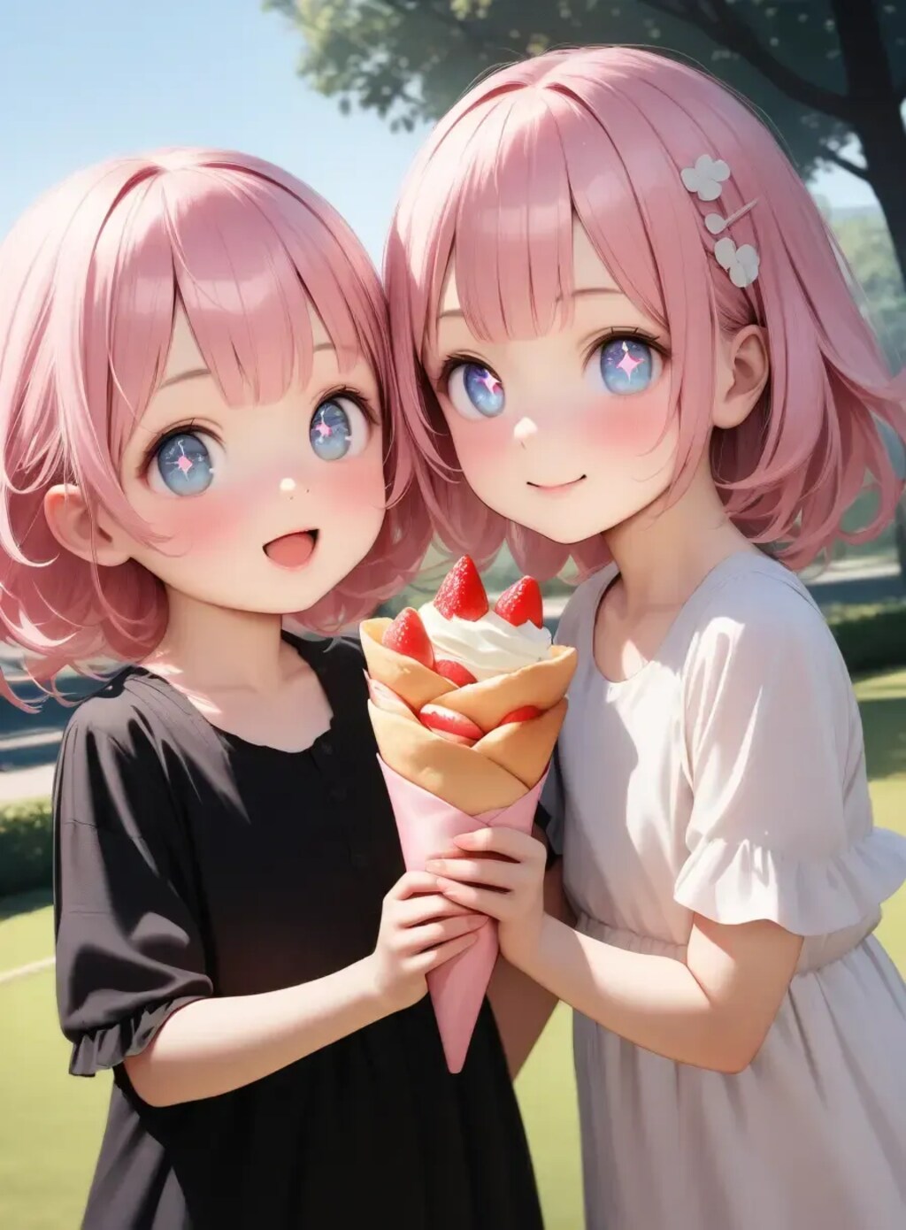 双子ちゃんクレープ