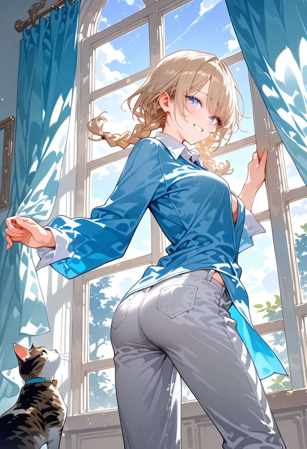 こらっ、私のお尻に見とれないで！