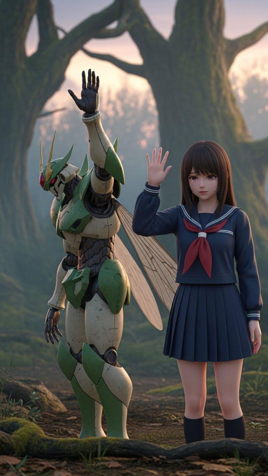 ママがロボット飼っちゃ駄目って...ごめんね