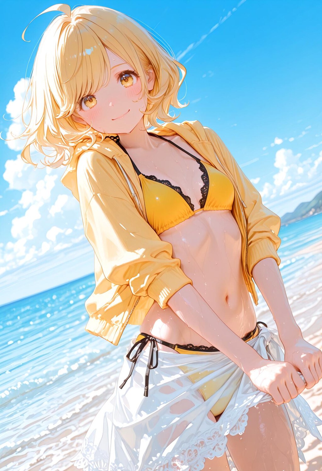 今日のために用意したビキニなんだ～ どう...かな...？