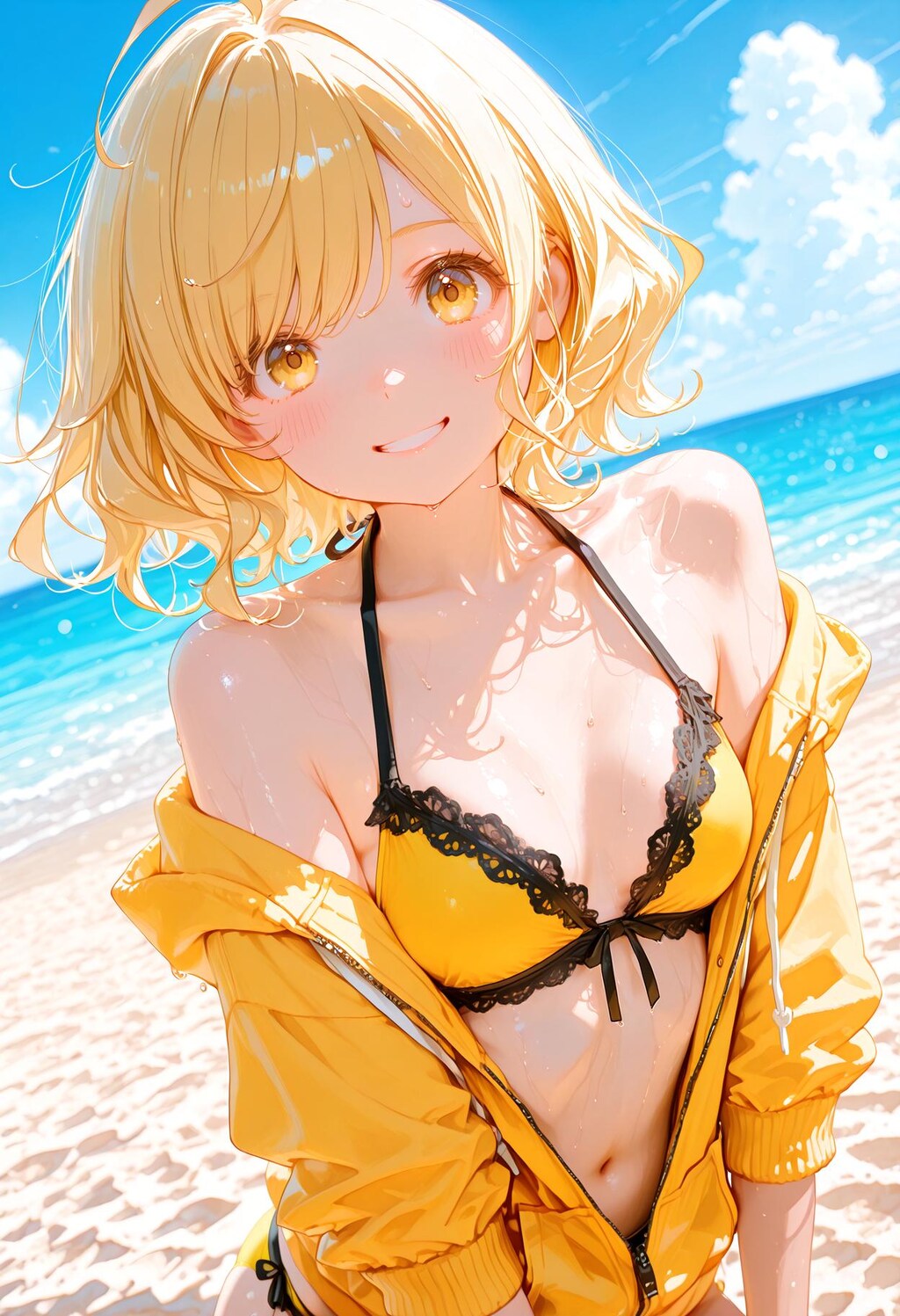 今日のために用意したビキニなんだ～ どう...かな...？