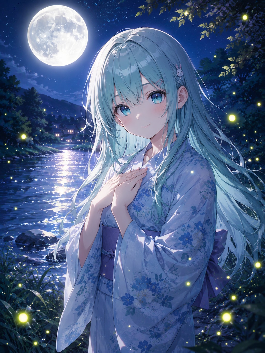 ホタル舞う満月の夜と初香ちゃん