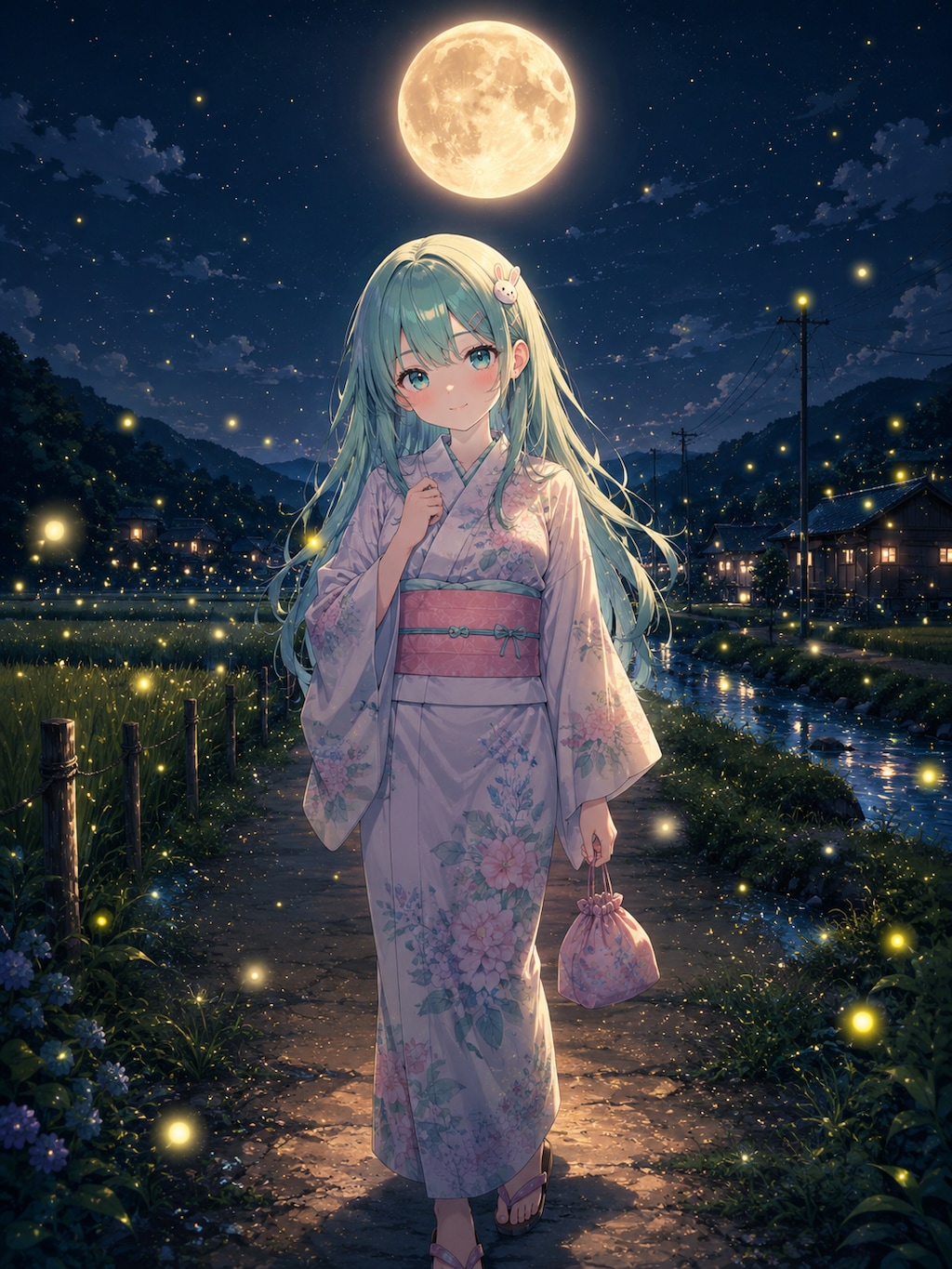 ホタル舞う満月の夜と初香ちゃん