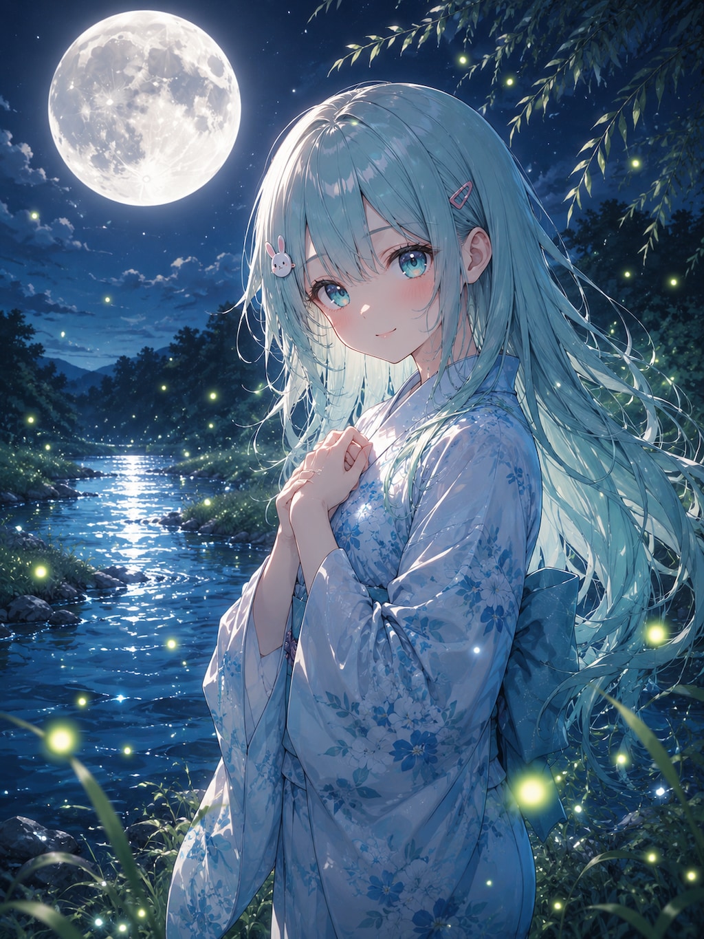 ホタル舞う満月の夜と初香ちゃん