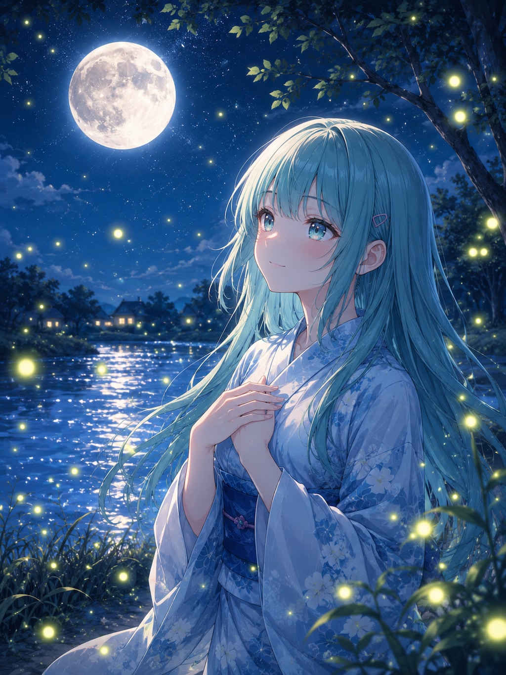 ホタル舞う満月の夜と初香ちゃん