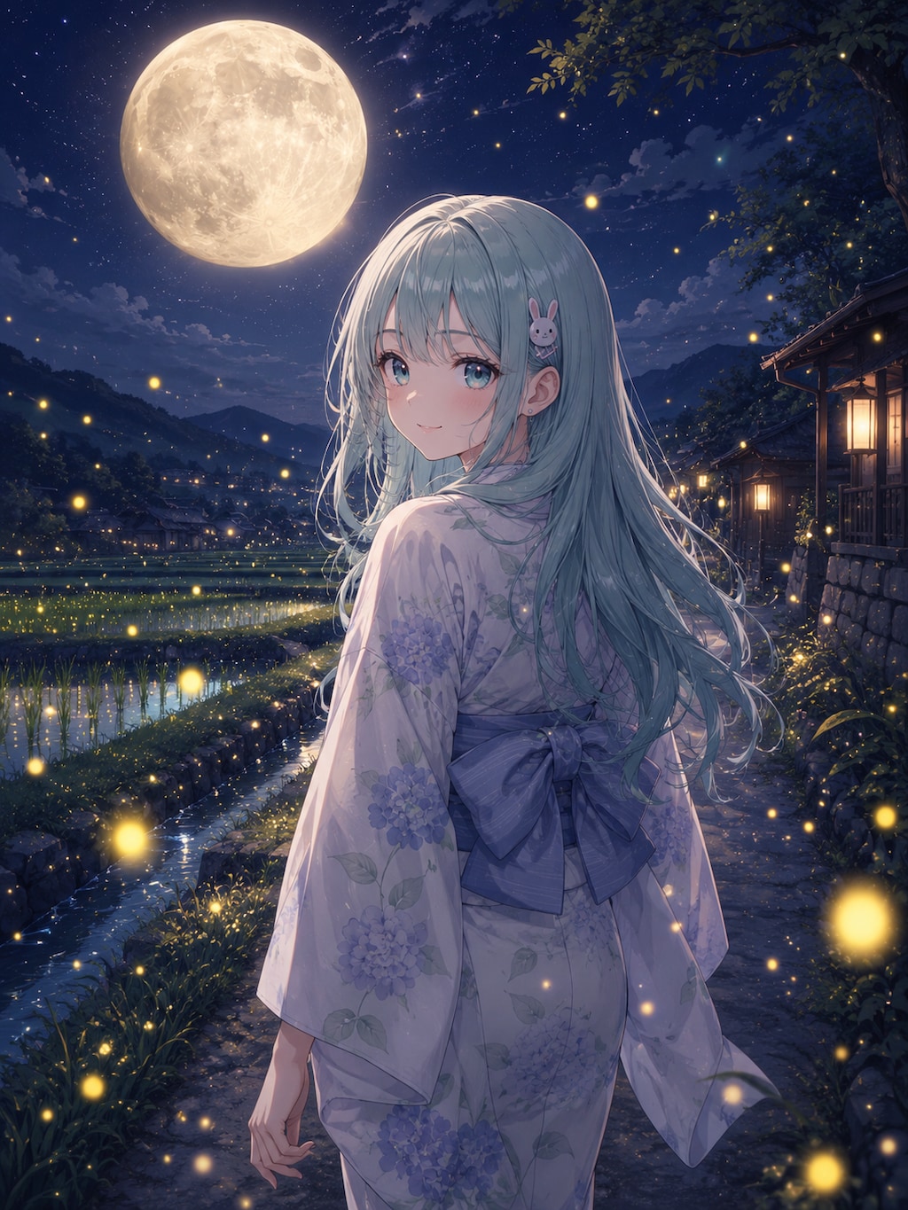 ホタル舞う満月の夜と初香ちゃん