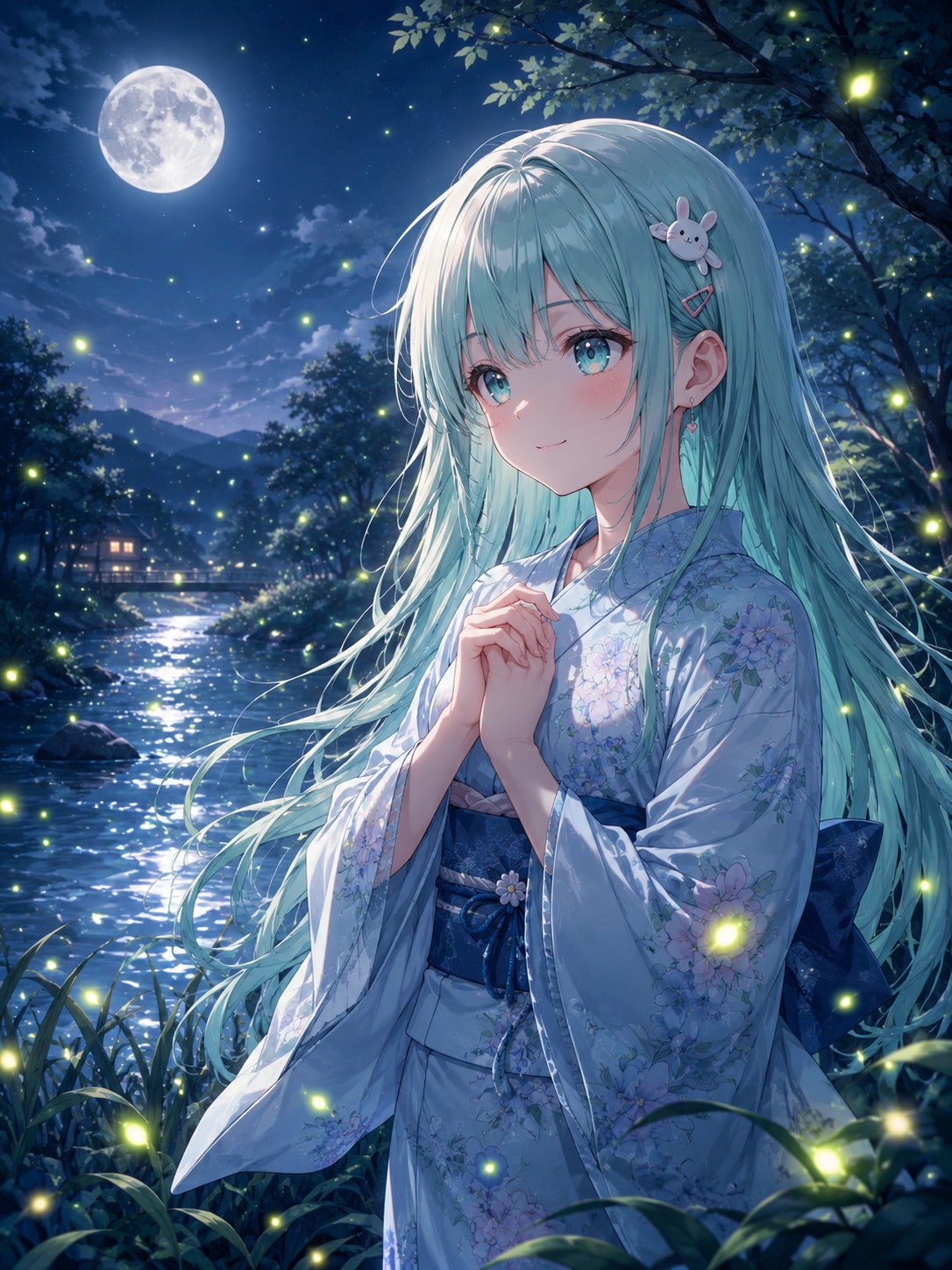 ホタル舞う満月の夜と初香ちゃん