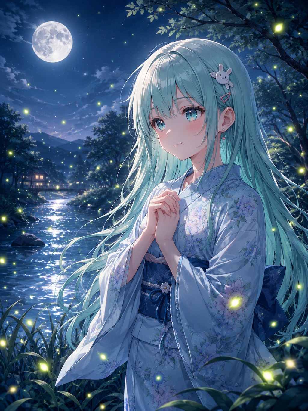 ホタル舞う満月の夜と初香ちゃん