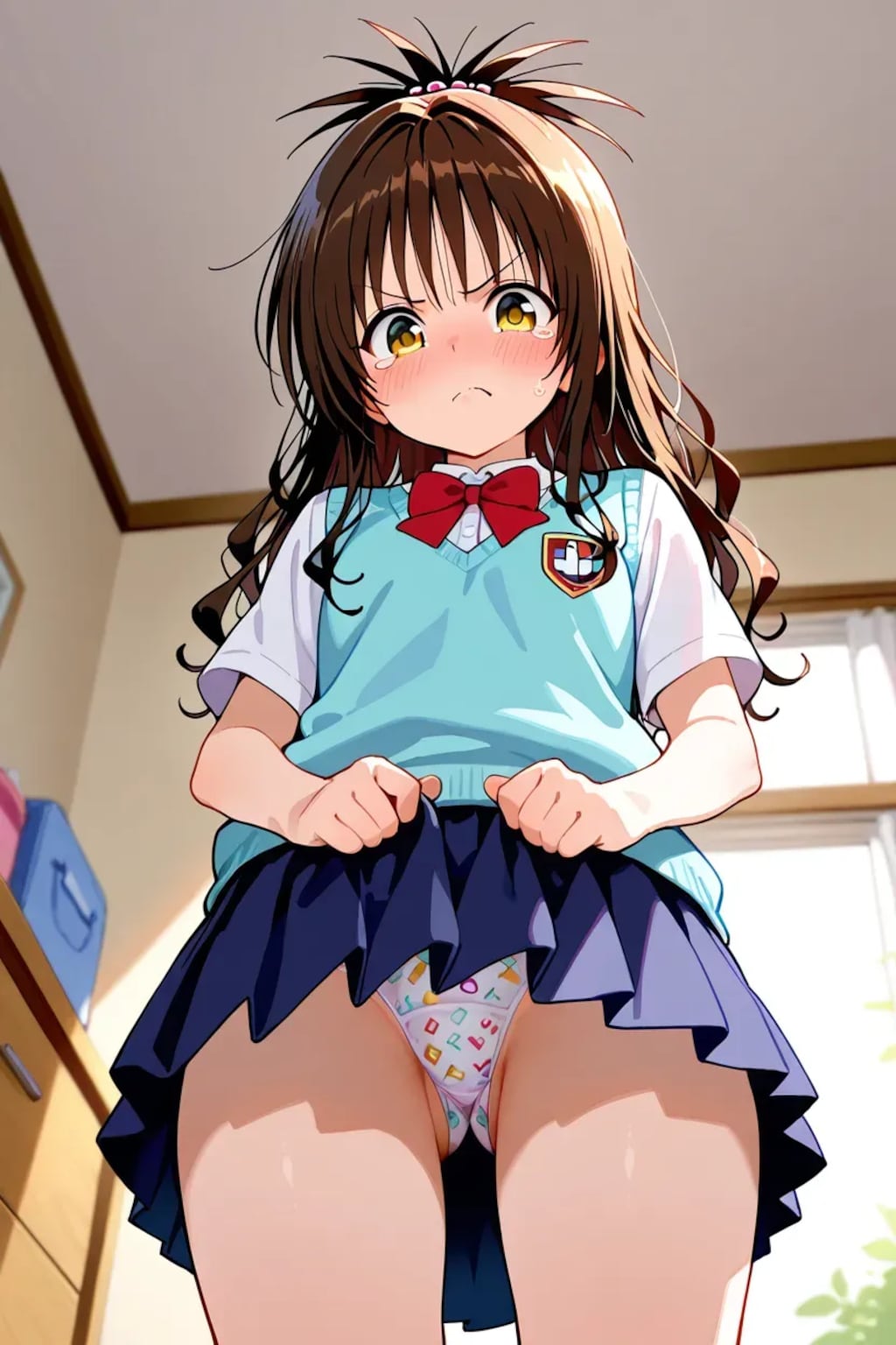 いろんなヒロインのパンツを下から見上げる。