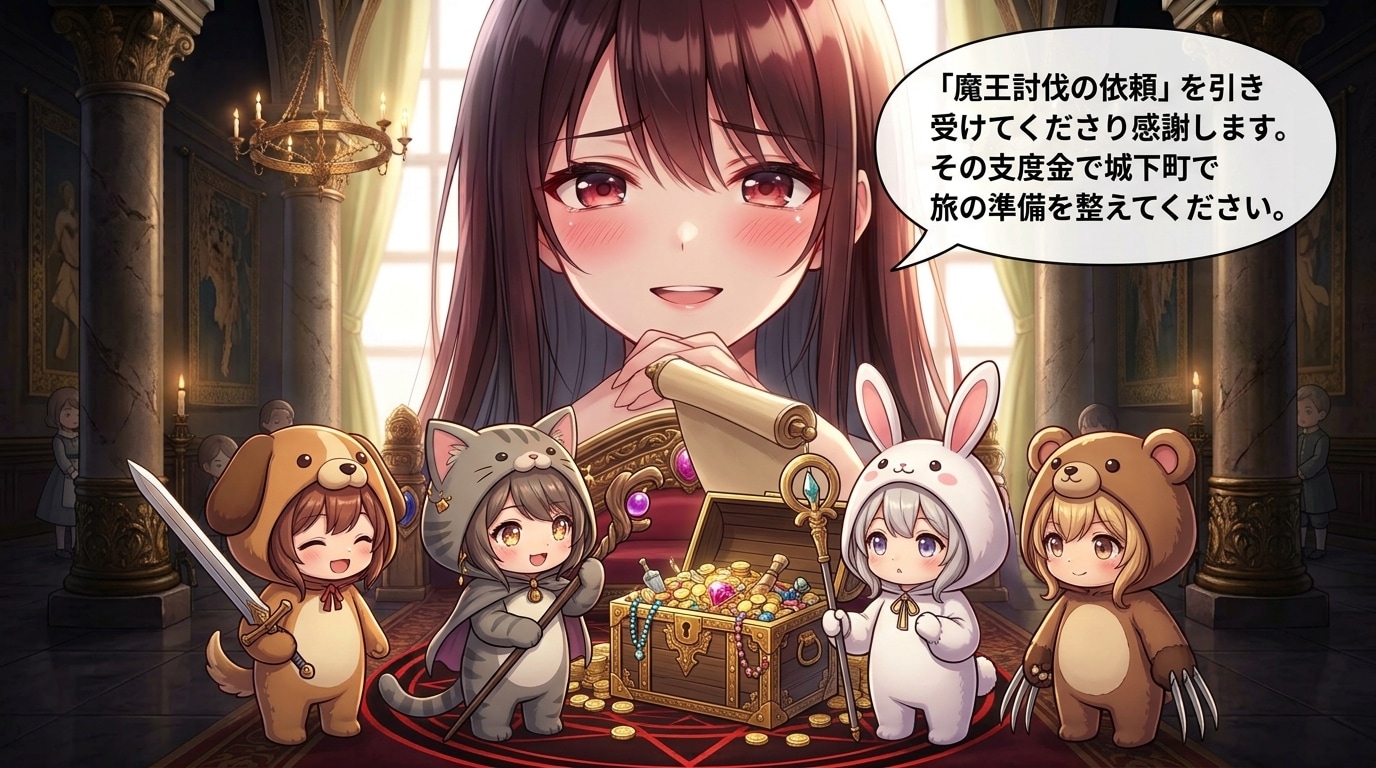 【KIGURUMI QUEST＃５】城下町で旅の準備 | の人気AIイラスト・グラビア