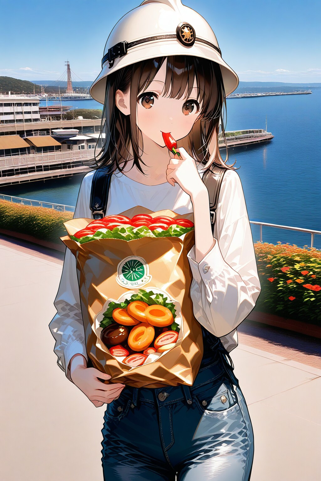 おやつを食べる彼女 | の人気AIイラスト・グラビア