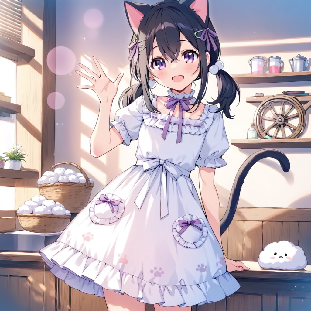 白いドレスのモモ