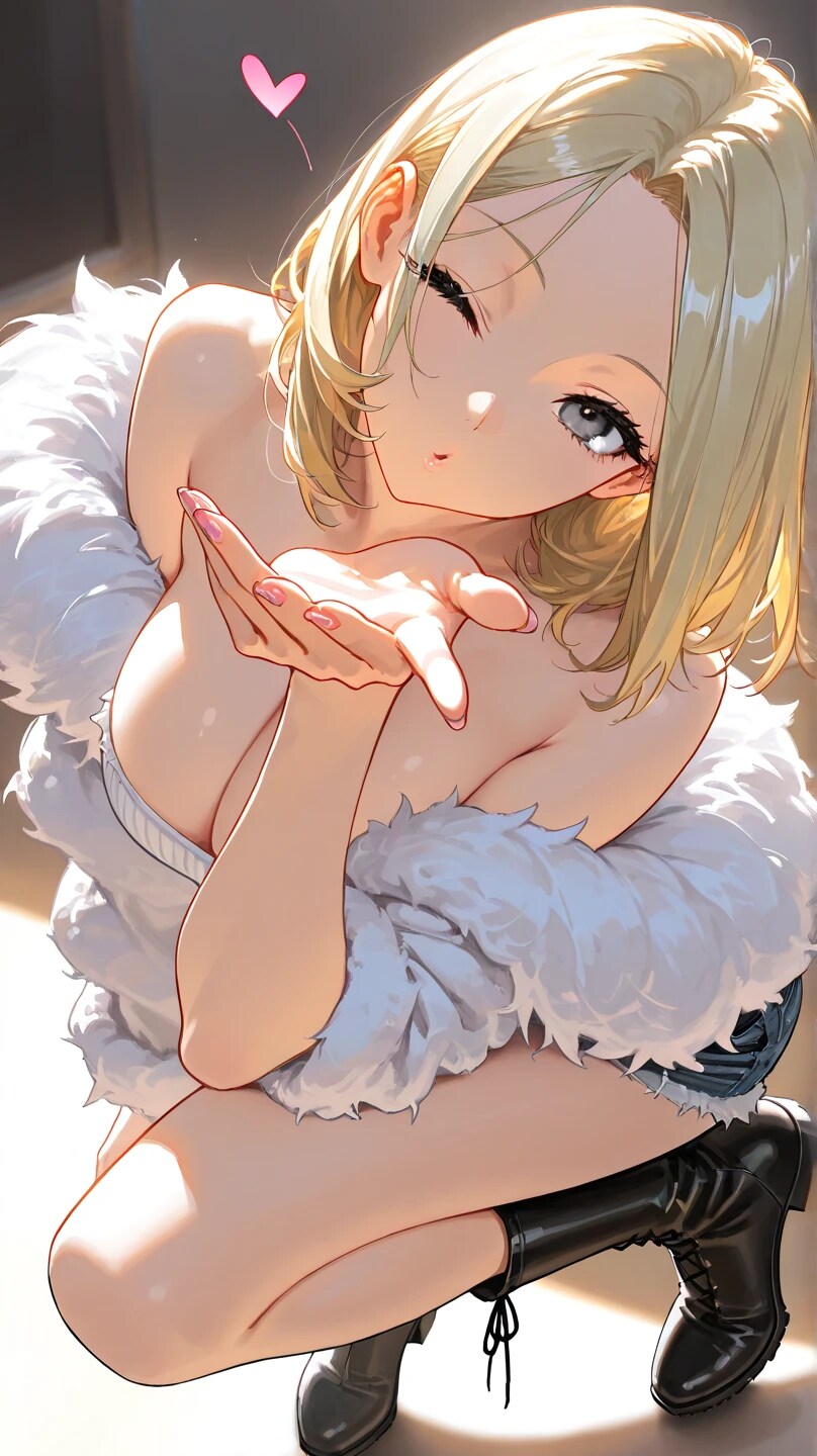 ギャルからの投げキッス
