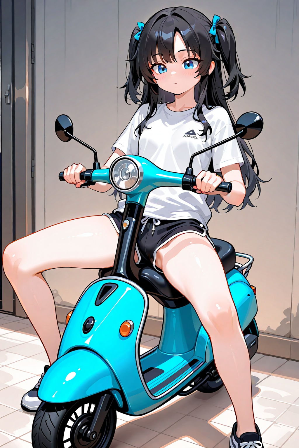 バイクに座る_LILY