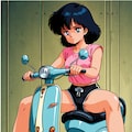バイクに座る_LILY 4枚目