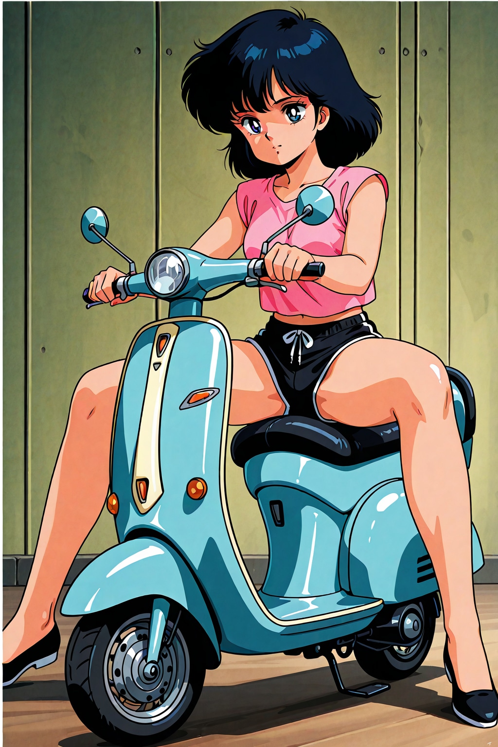 バイクに座る_LILY