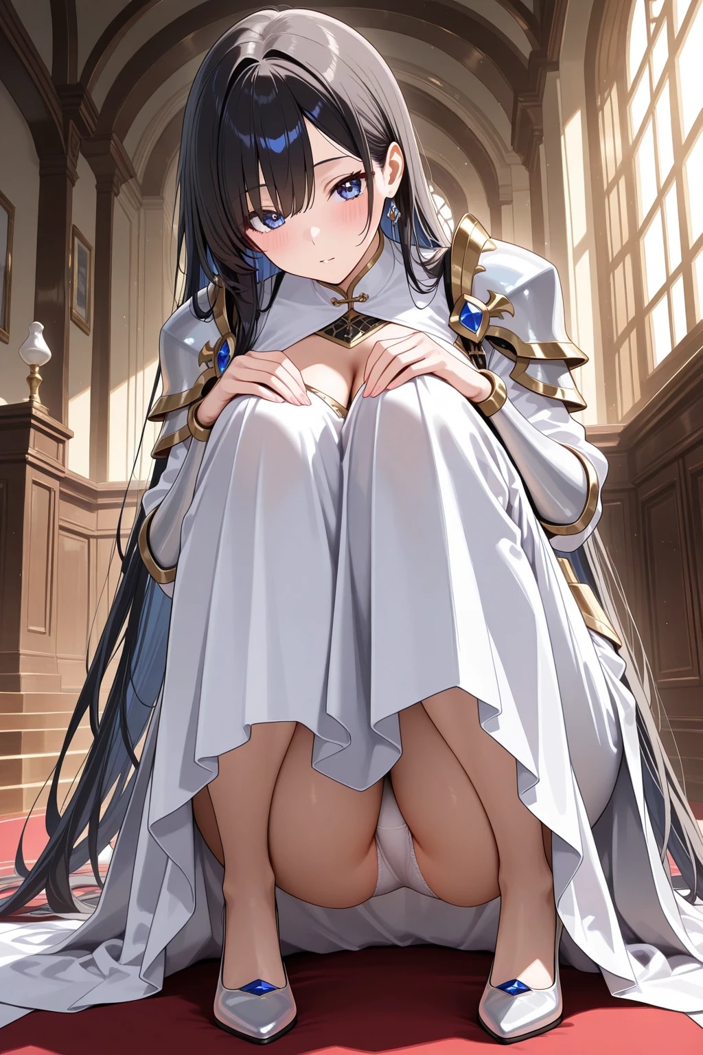 クイズ:この女騎士のパンツは何色？