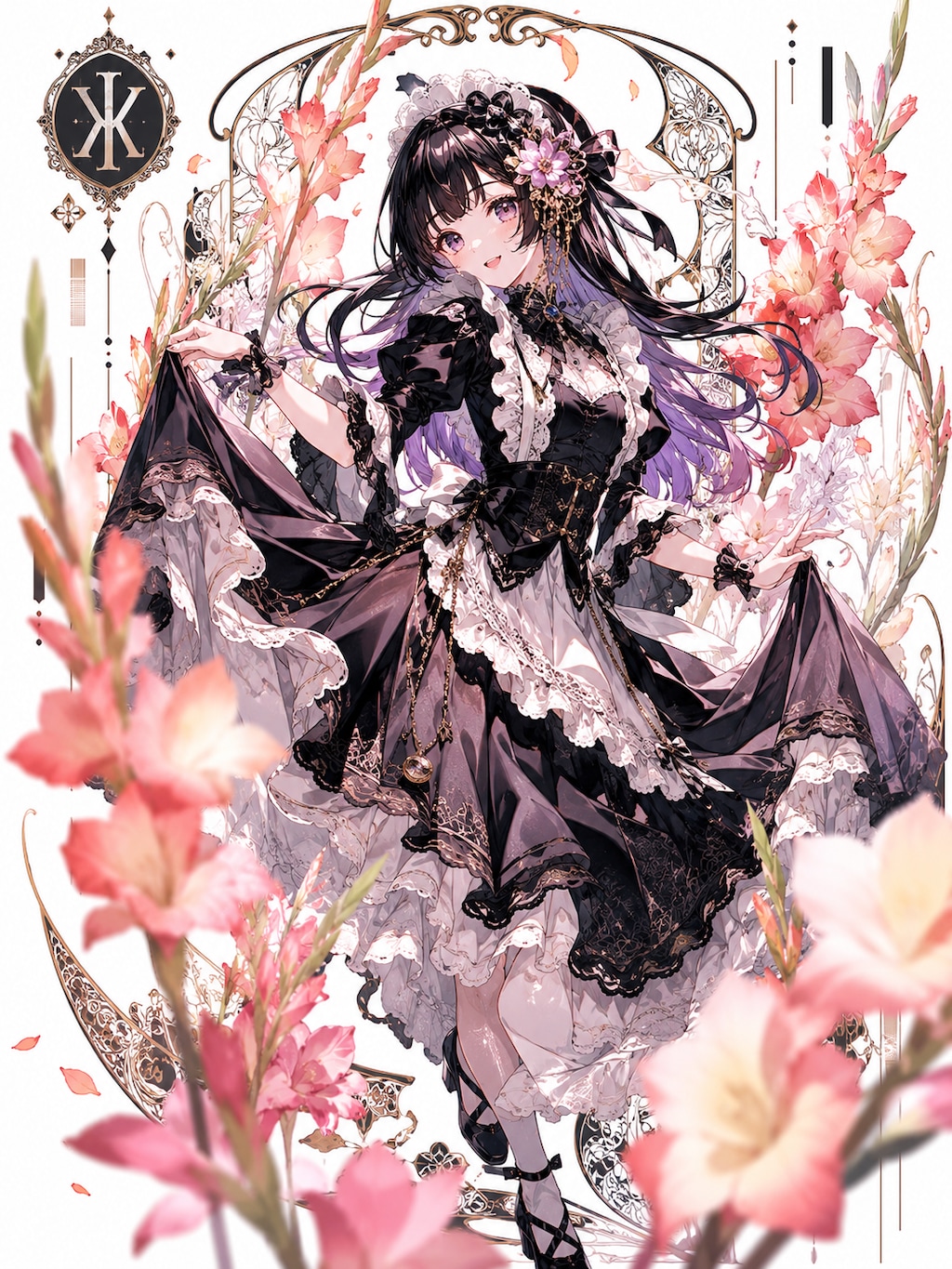 グラジオラスとメイドさん