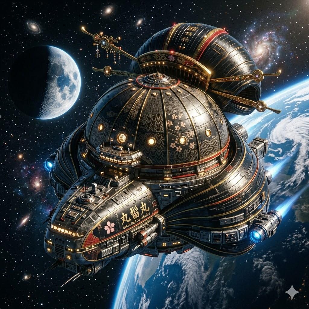 丸髷っぽい宇宙船