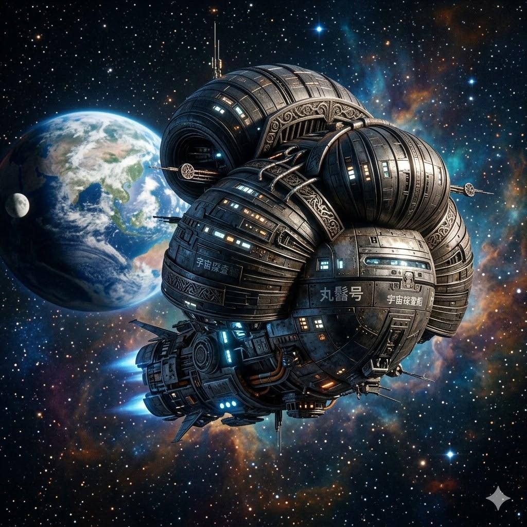 丸髷っぽい宇宙船