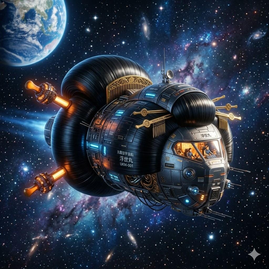 丸髷っぽい宇宙船