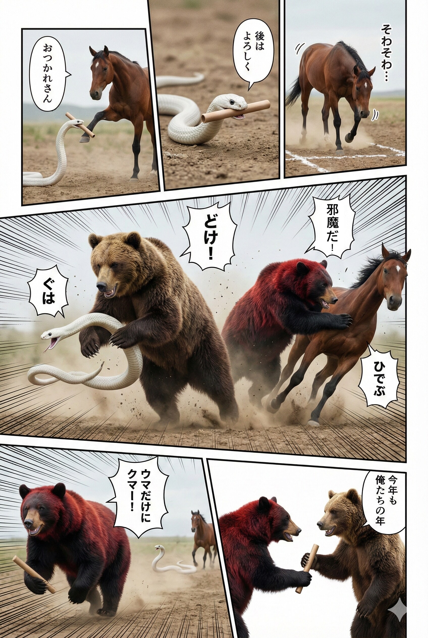 お題：ちちぷい年末年始（ゆく年、クマ年）