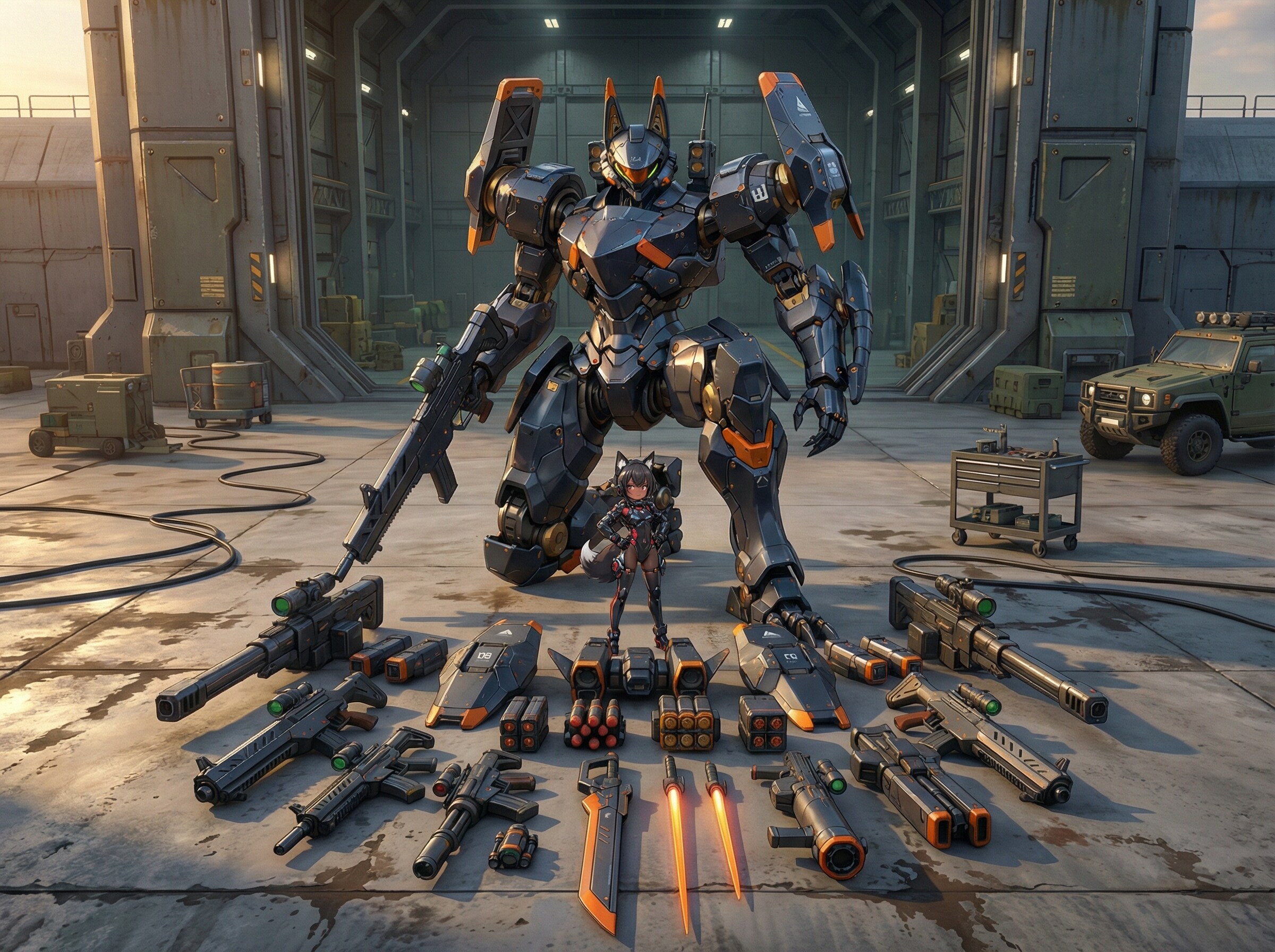 ブラックフォックスロボパイウェポンロードディスプレイ | の人気AIイラスト・グラビア