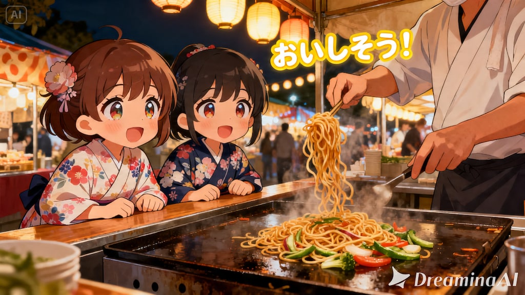 今日の夏休み（お祭り焼きそば１）