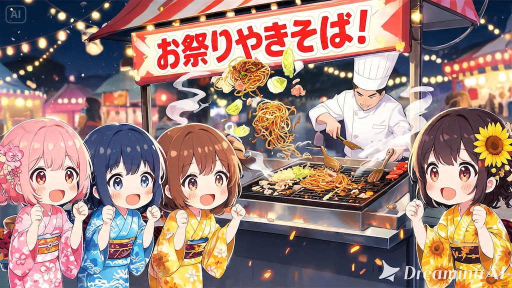今日の夏休み（お祭り焼きそば１）