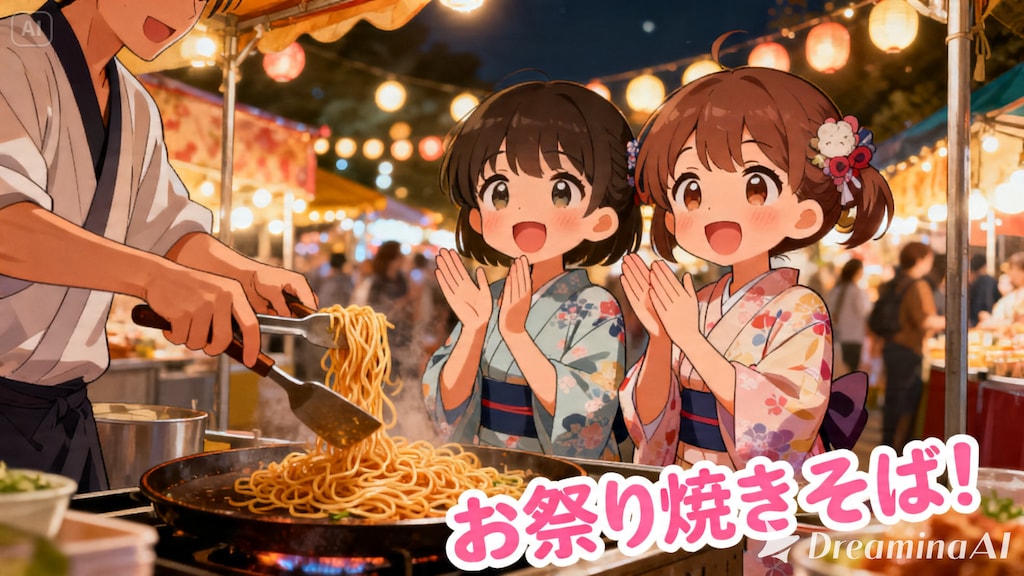 今日の夏休み（お祭り焼きそば１）