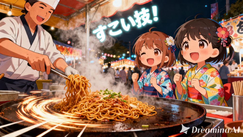 今日の夏休み（お祭り焼きそば１）