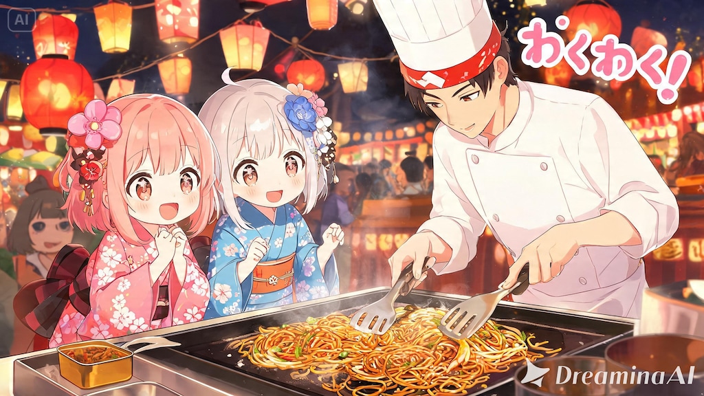 今日の夏休み（お祭り焼きそば１）
