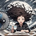 扇風機で「アー！！」 10枚目