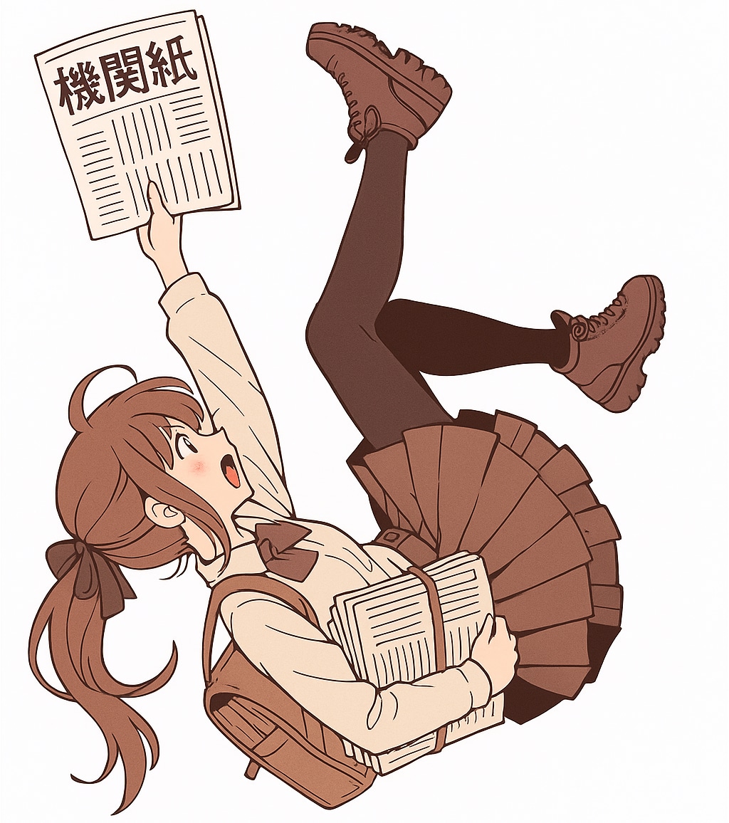 機関紙と少女？