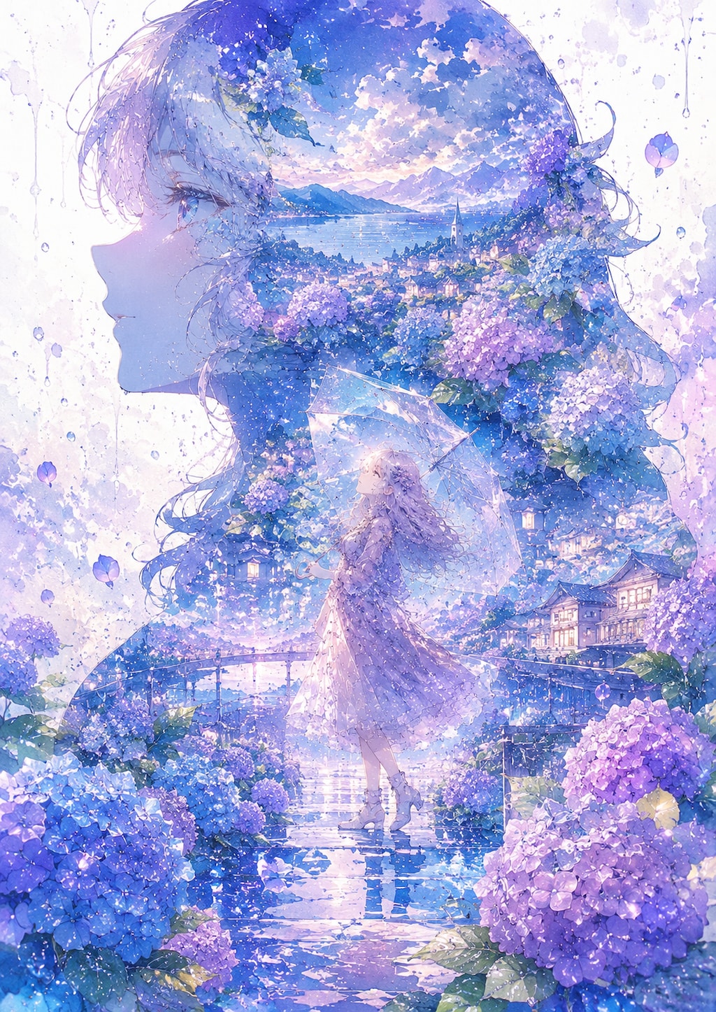 Hydrangea- Raindrops Memory-