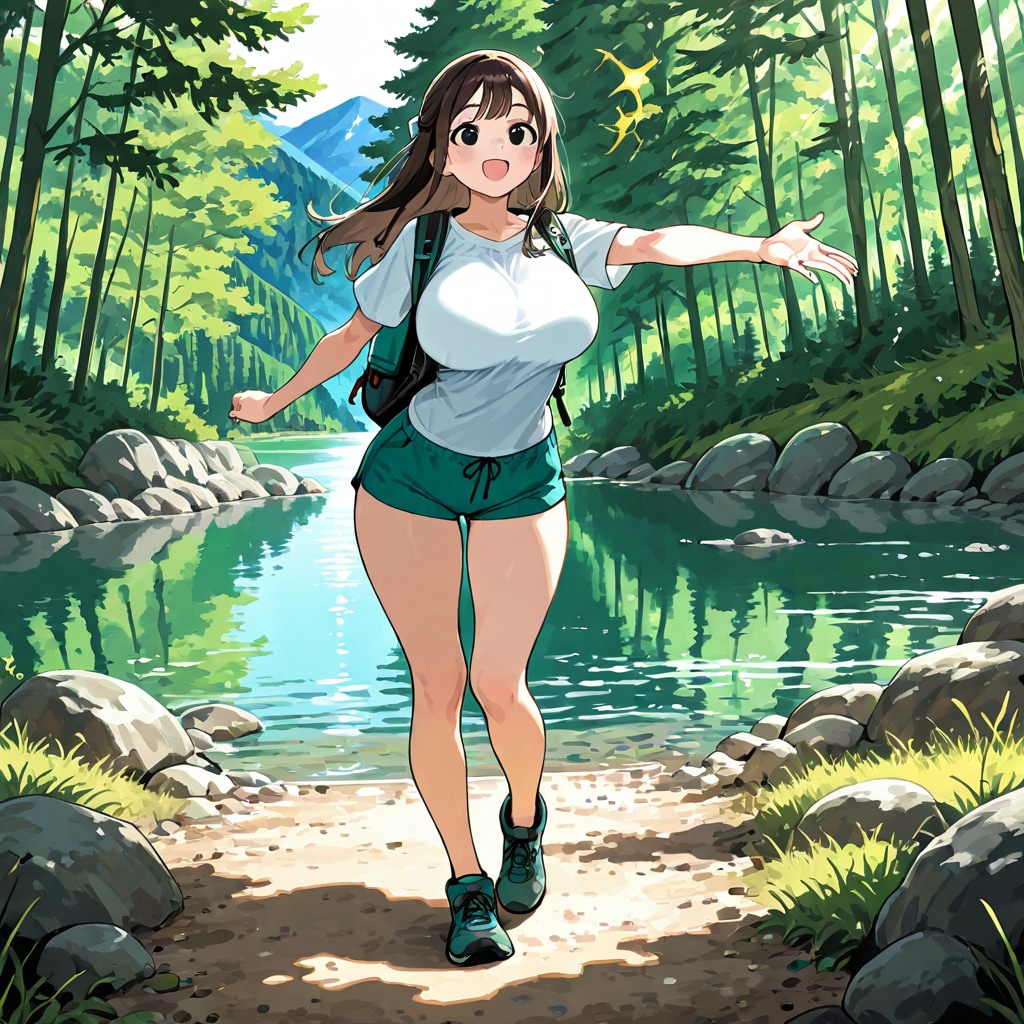 湖での休憩時間 | の人気AIイラスト・グラビア