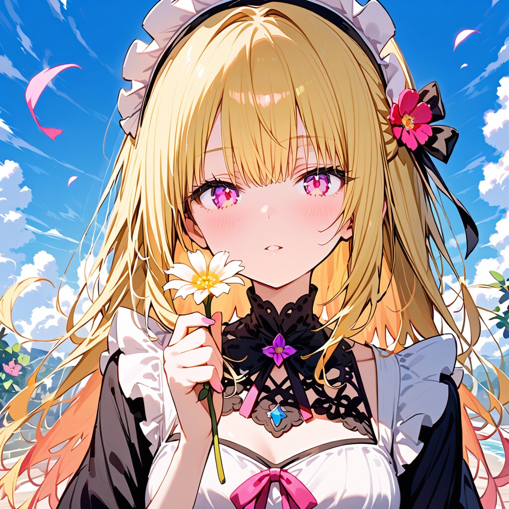 無口なメイドから一輪 | の人気AIイラスト・グラビア