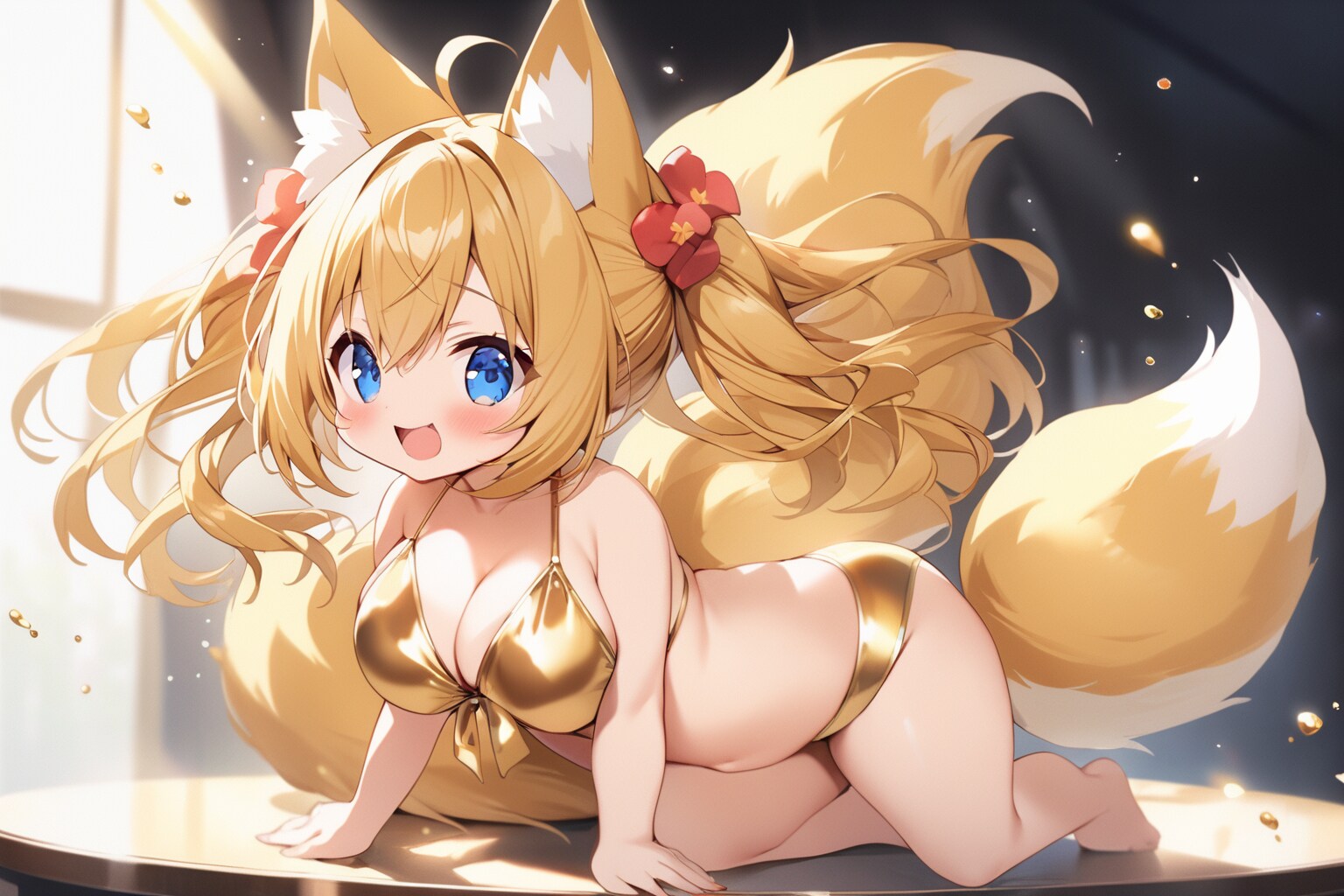 金色ちびっ娘キツネ、登場